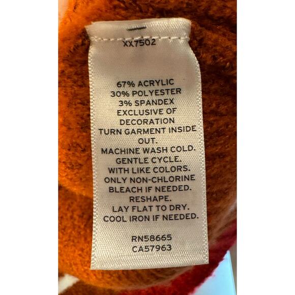 NWT BP Nordstrom Womens‎ Oversized Varsity Cardigan Rust Ivory Taylor Swift - Picture 12 of 16